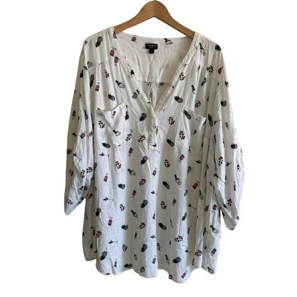 TORRID Harper Pullover Blouse - Happy Hour White - Picture 4 of 8